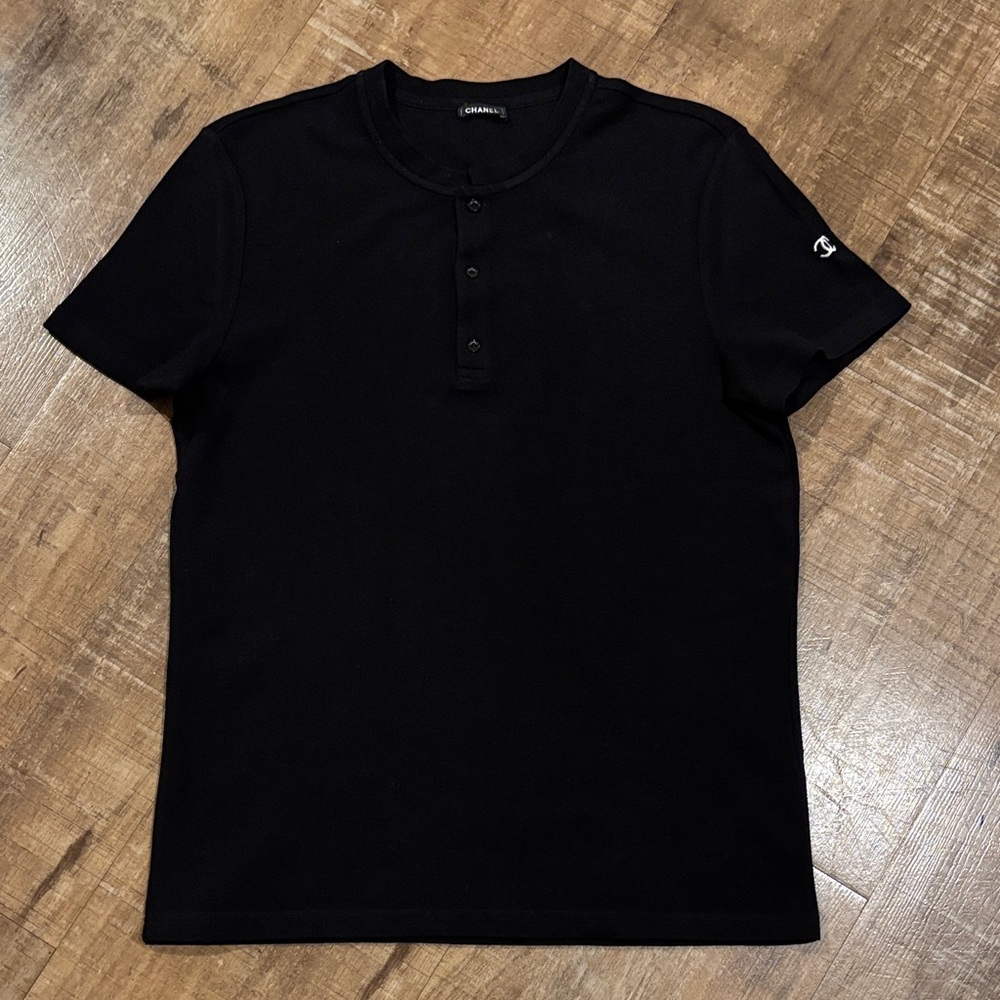 CHANEL Classic Short Sleeve Cotton Pique Polo